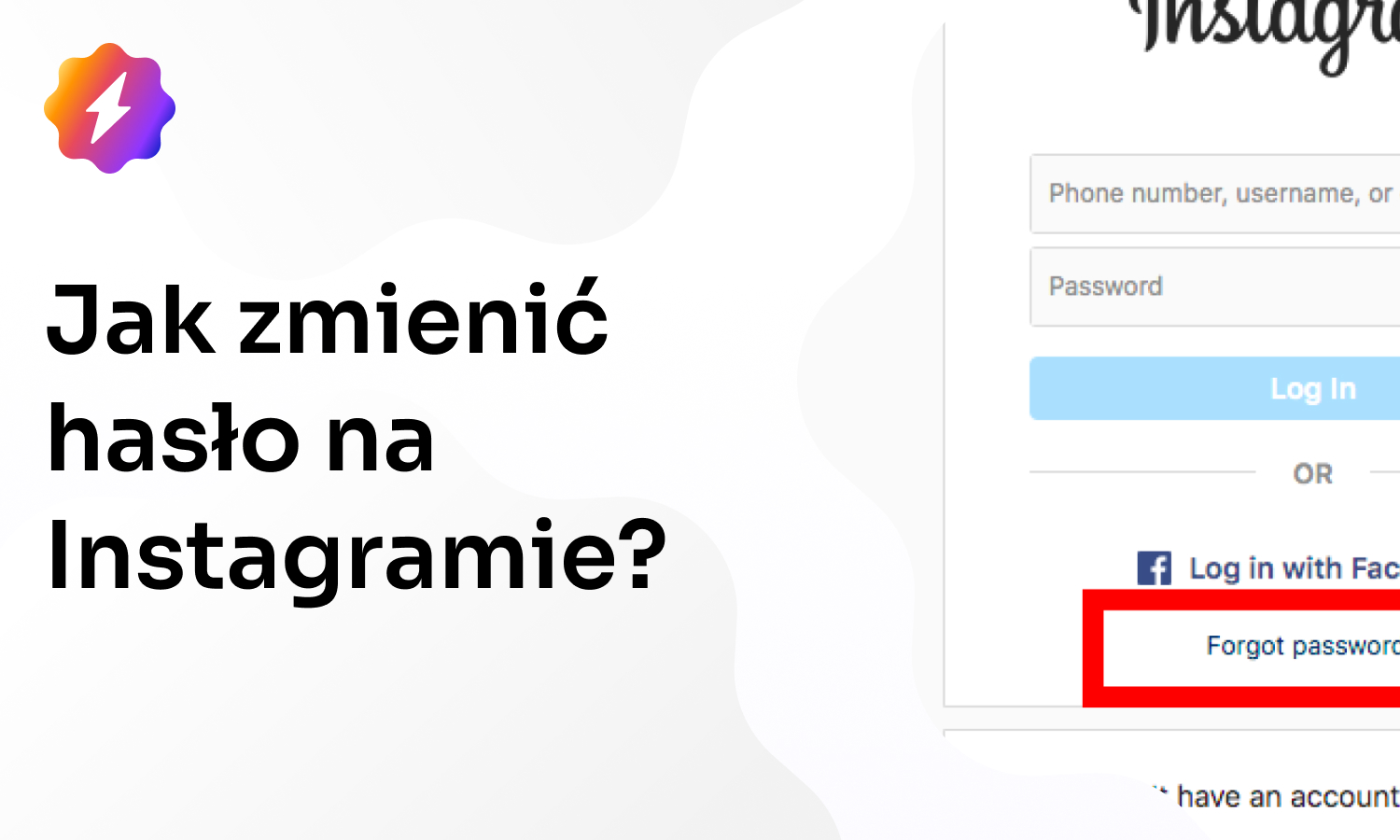 Jak zmienić hasło na Instagramie?